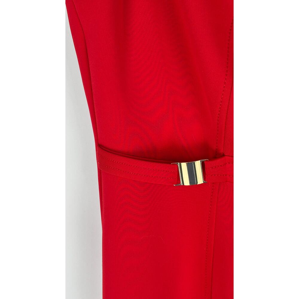 Calvin Klein Sleeveless Cut Out Sheath Dress Red Womens Size 12 - Picture 6 of 11